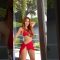 #tiktok#sexy#bikini#red#shorts#women#viral.beautiful woman in bikini dancing